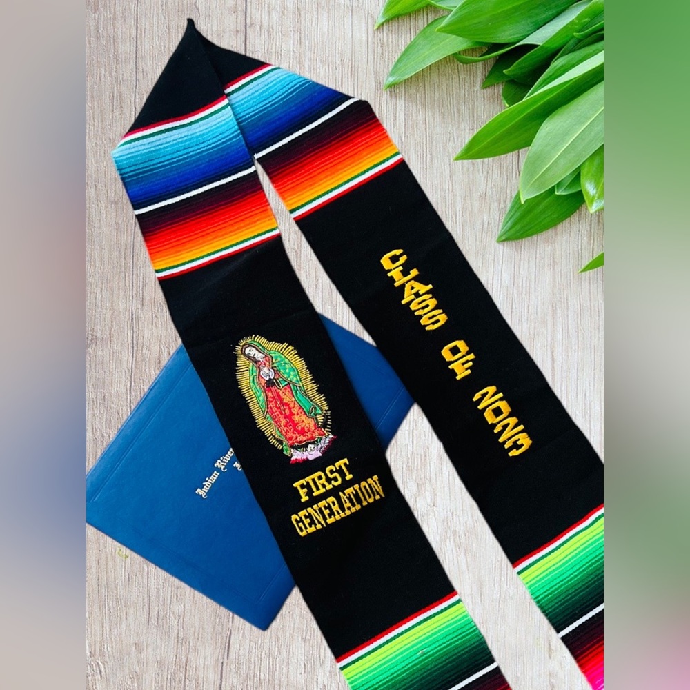 Sarape graduation stole, class of 2023, senior sash, Mexican, First Generation